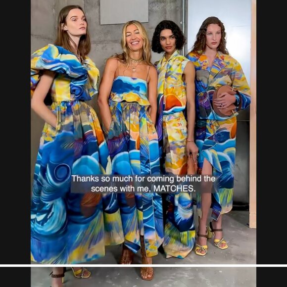 Ulla Johnson Limited Edition Francesca Tuck Art Cotton Poplin Maxi Dress - Picture 5 of 14